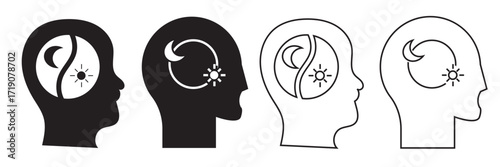 Circadian rhythms icon. isolated on white background. vector illustration. EPS 10	
