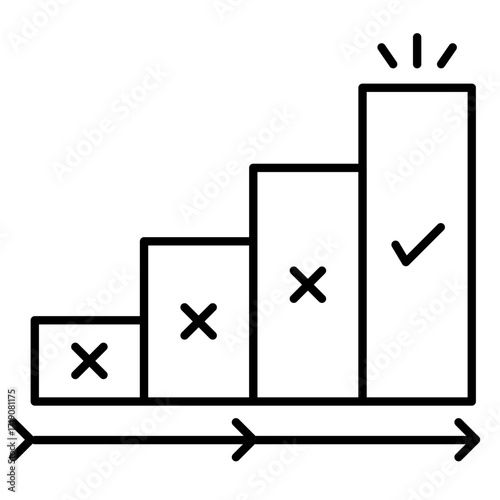 Trial and error icon