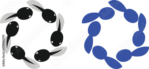 Tadpole circle illustration amphibian animal wildlife