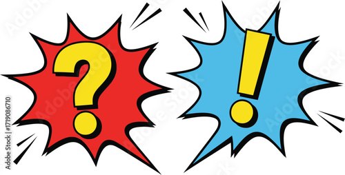 Question mark exclamation point graphic design vector