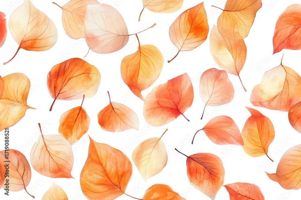 Obraz premium Floral seamless pattern leaves leaf illustration.