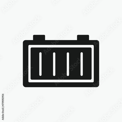 Battery, car battery, electricity storage,  rechargeable battery icon vector