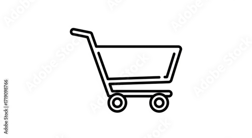 Shopping cart icon vector illustration for online store e commerce retail purchase and market design 100 char