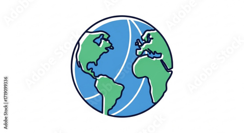 Earth globe vector illustration for geography world map and global travel designs and international concepts