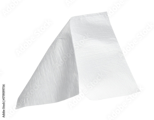 Single Disinfectant Wipe Unfolded, White Background PNG