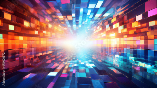 Unique Digital Asset: A Geometric Texture of an Abstracted Light


