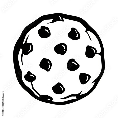 Vector art of chocolate chip cookie