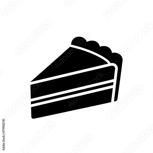 Vector art of slice of pie icon