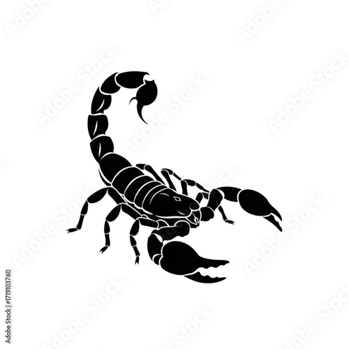 Vector art of black scorpion silhouette