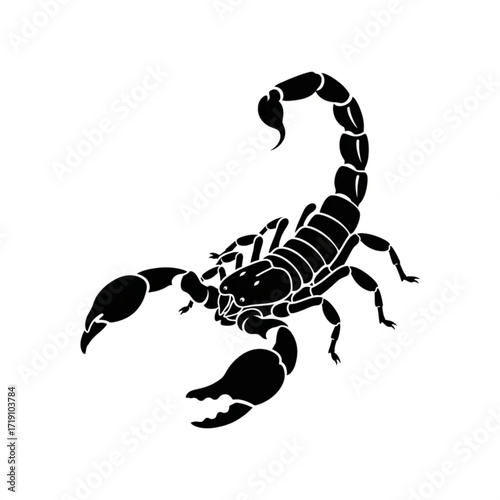 Vector art of black scorpion silhouette