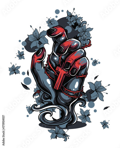 motorcycle rider on black background