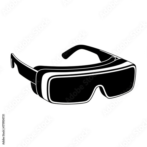 Vector art of virtual reality headset