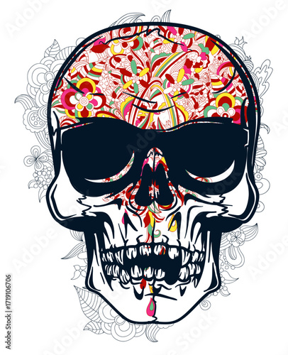 Floral Skull Design
