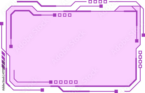 Cyberpunk Frame Purple Tech Style