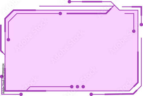 Cyberpunk Frame Purple Tech Style