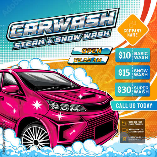 Post design for car wash business
