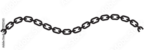 Chain silhouette vector, Chain vector clipart, Metal chain silhouette. Simple Chain Icon. Chain links isolated. Link icon. Chain shape silhouette pattern, seamless repeatable texture background.