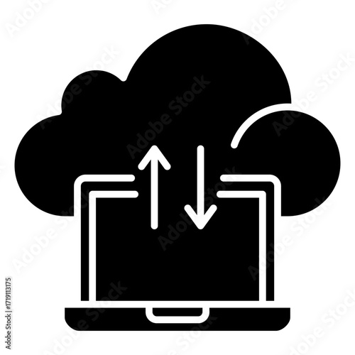 Data Flow Glyph Icon