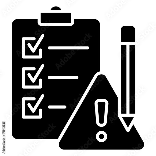 Problem Report Glyph Icon