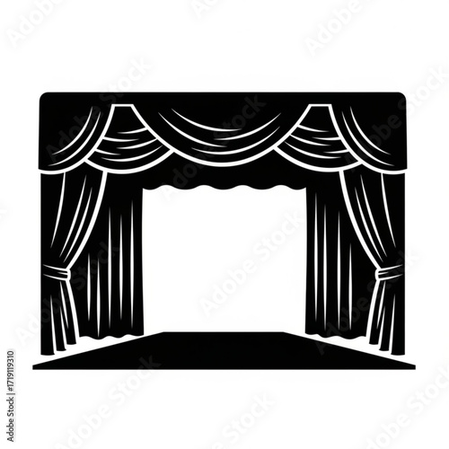 vector illustration of a stage curtain