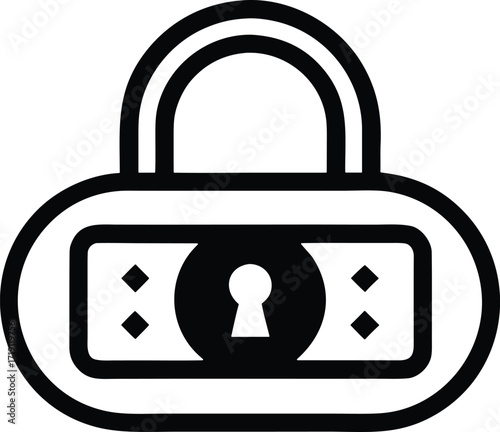 Password safe vector icon.