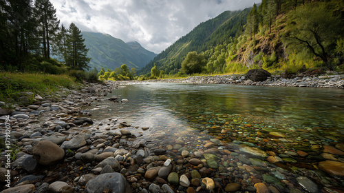 river in the mountains