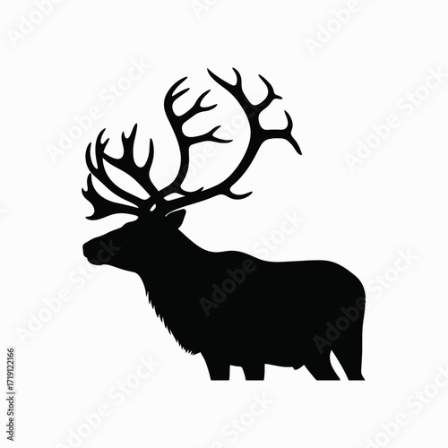 Majestic Stag Silhouette Majestic Forest Animal Wild Creature Wildlife