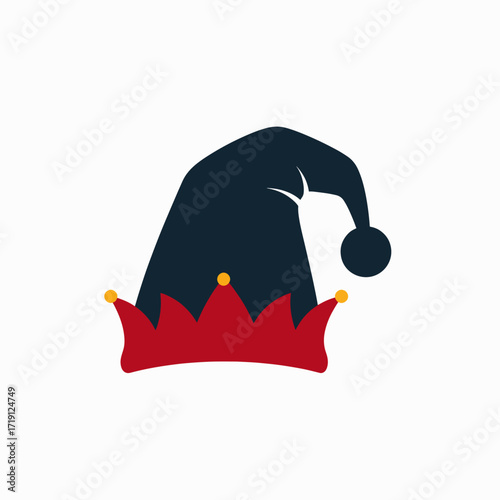 Jester Hat Icon Colorful Jester Cap Festive Clothing Decorative Symbol