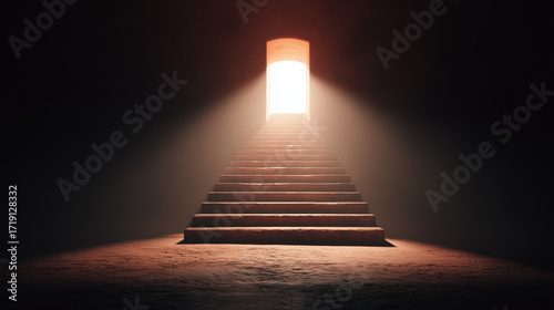 staircase leading to bright light success