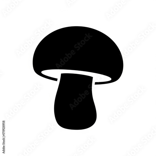 Black Mushroom Icon