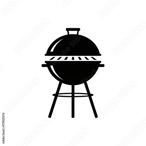 Grilling season beckons with this professional silhouette of a BBQ grill, perfect for backyard cookouts and summer gatherings