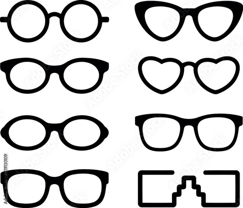 Stylish eyewear assortment hipster fashion frames diverse styles vector