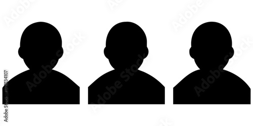 Silhouette vector illustration of a man and woman facing each other