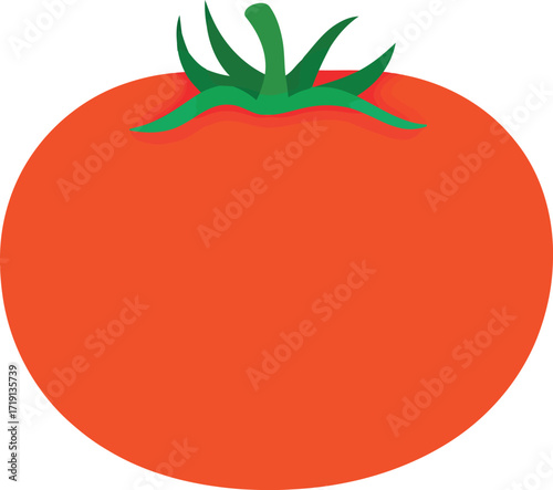 Vibrant red tomato fresh produce healthy food ingredient vector