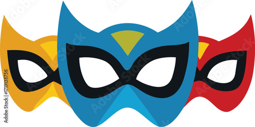 Classic superhero eye mask (different colors)