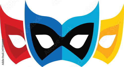 Classic superhero eye mask (different colors)