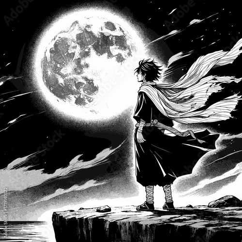 夜空に立つ者