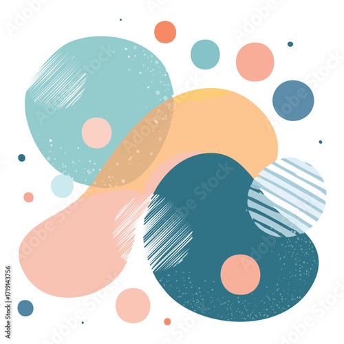 Abstract pop art color paint splash pattern background. Vector overlay geometric design of trendy Memphis 80s-90s style
