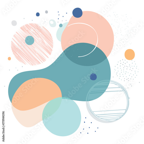 Abstract pop art color paint splash pattern background. Vector overlay geometric design of trendy Memphis 80s-90s style
