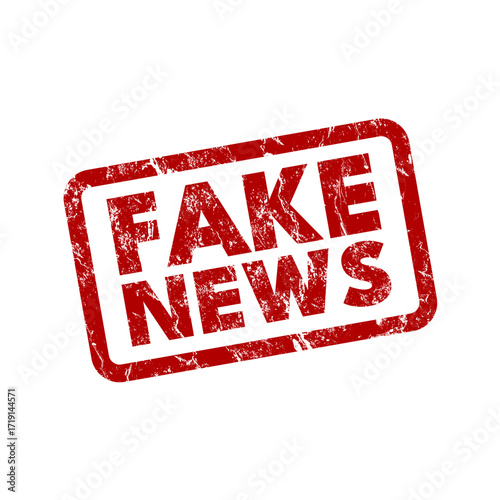 Fake news grunge rubber stamp - vector illustration