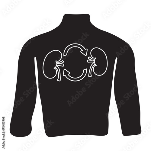 kidney transplant glyph icon