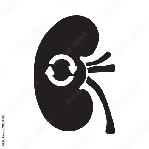kidney transplant glyph icon