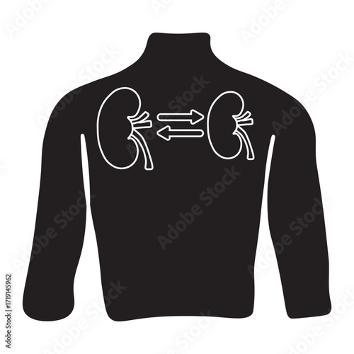 kidney transplant glyph icon