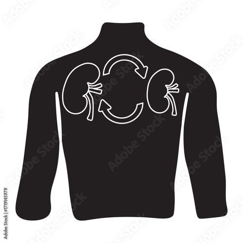 kidney transplant glyph icon
