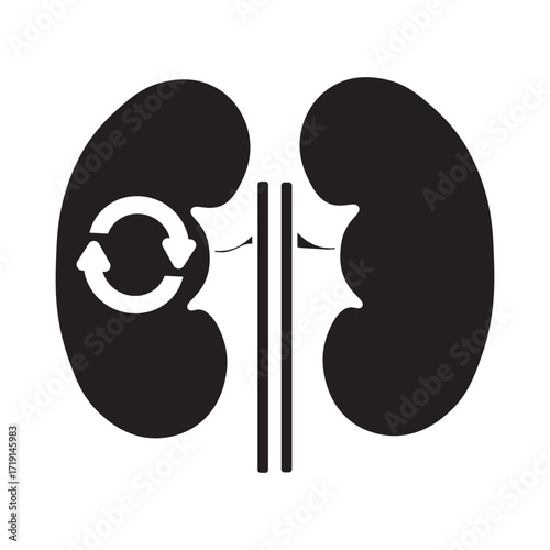 kidney transplant glyph icon