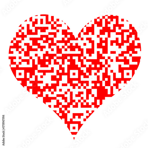 Corazón de código QR