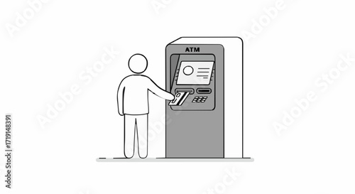 Vector illustration banking and atm service