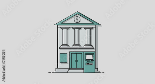 Vector illustration banking and atm service