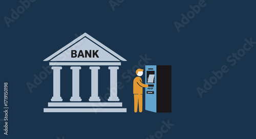 Vector illustration banking and atm service