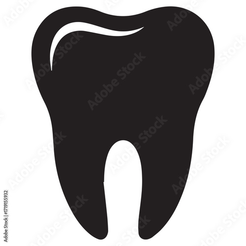 Black and White Tooth Illustration teeth dental